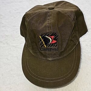 Vintage Carnival Baseball Hat, Dark Green, Unisex, Adjustable, New